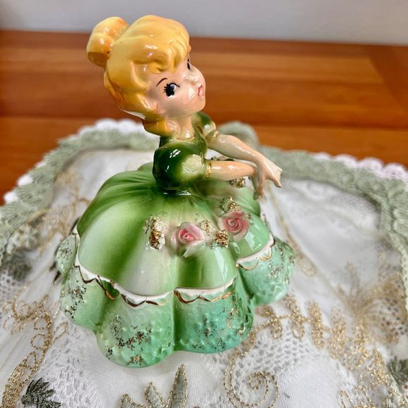Vintage HP Japan Ceramic Figurine 3419, Vintage Figurines, Vintage Trinket Box, - Picture 3 of 9